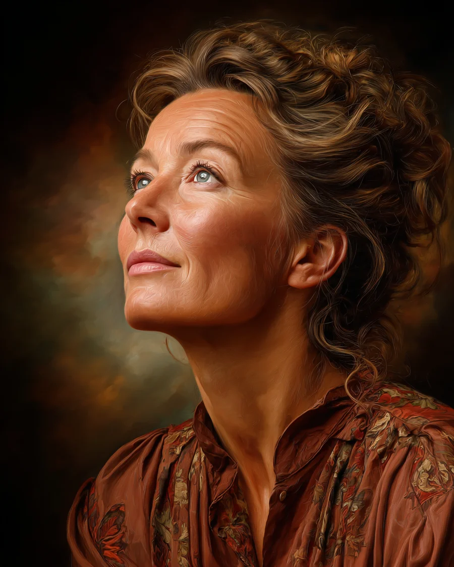 Porträt von Claudia Burger, der Klaudy, gemalt von Elena Vittori